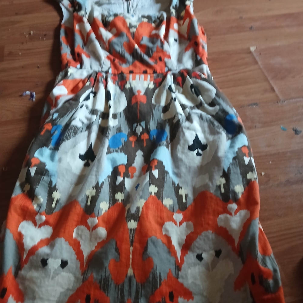 Maggy London Orange and Blue Kids Dress